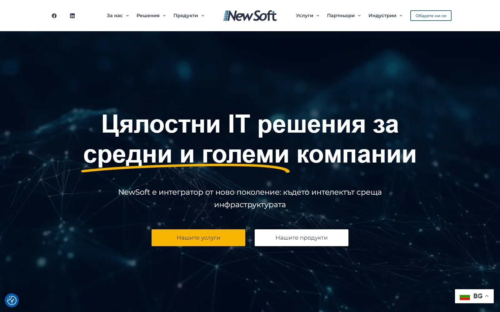 Начална страница на NewSoft